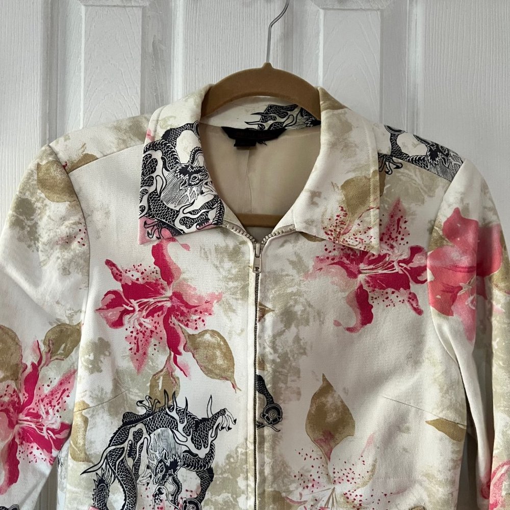 Simon Chang Printed Cotton Pant Suit S - Picture 7 of 11